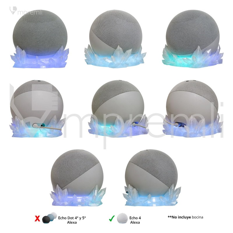 impremli Soporte para Alexa Echo (HD) Tipo Cristales (Traslúcido)