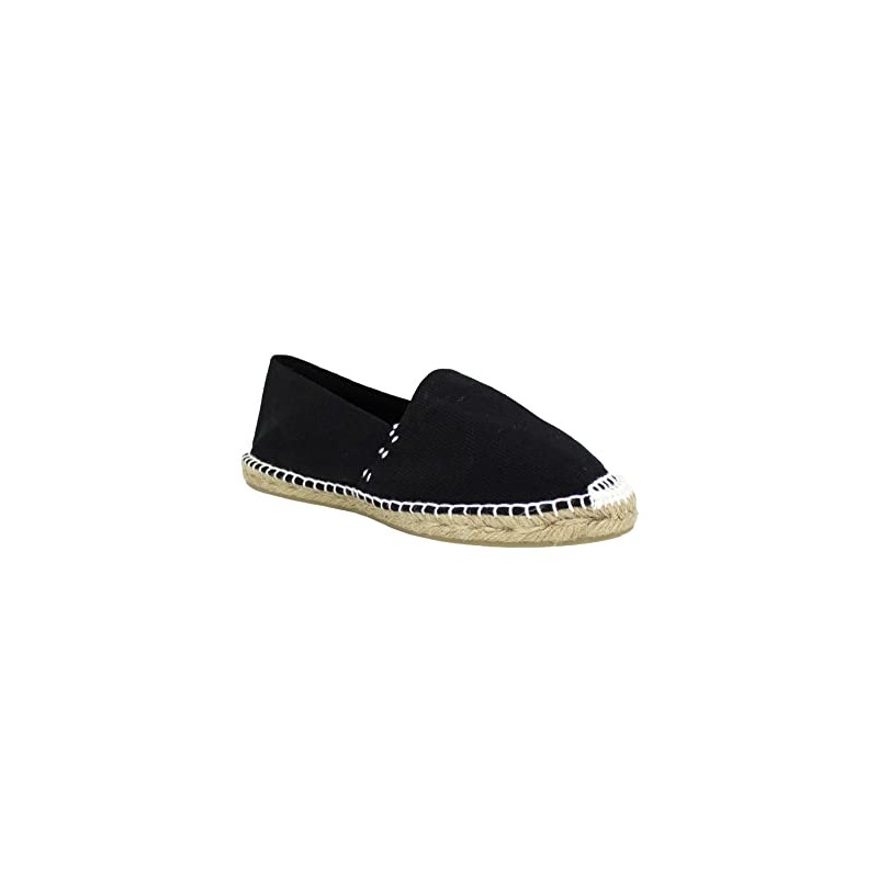 Desconocido Classic Canvas Espadrilles with Jute Sole, black