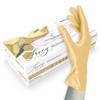 ASKON Unigloves Unigloves Fancy Gold Nitrile Gloves, Shiny Gold, Disposable