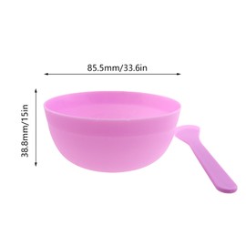 CXMTECH 5PCS Slime Making Tools Purple PP Plastic Bowl With Glue Mixing Spoon DIY Beauty Makeup Mask Slime Bowl For Crafts