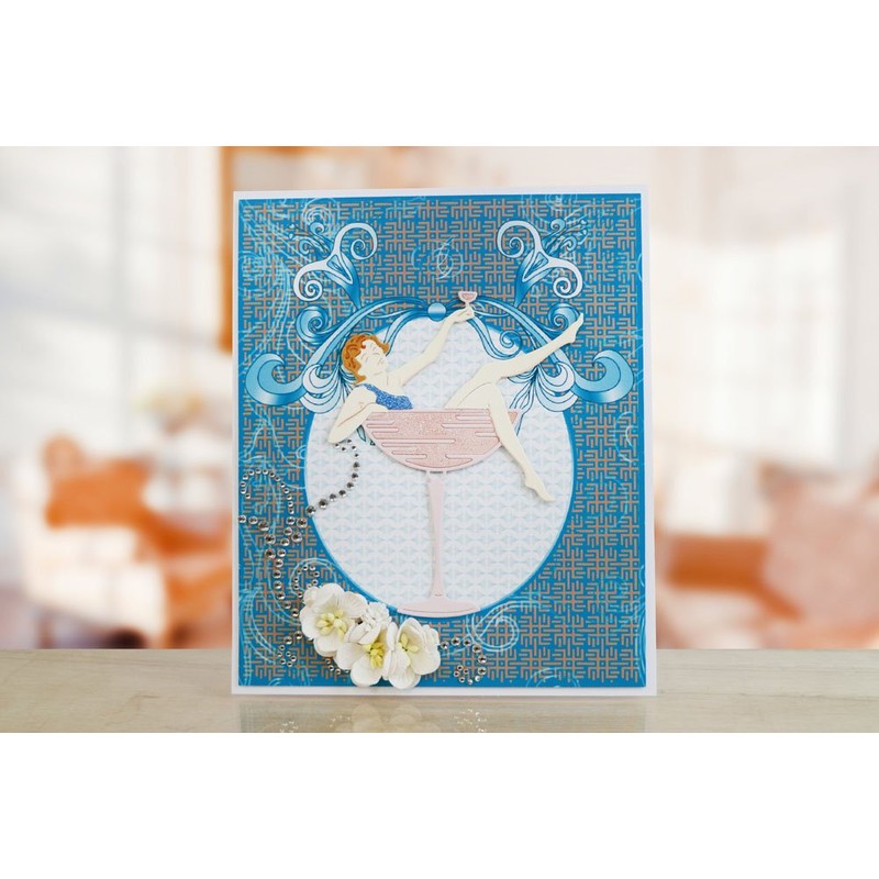 Tattered Lace Essentials Cocktail Glass Die - ETL558