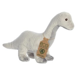 Aurora® Eco-Friendly Eco Nation™ Brachiosaurus Stuffed Animal - Environmental Consciousness - Recycled Materials - Gray 13.5 Inches