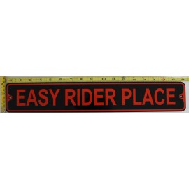 Metal Street Sign Easy Rider Place Harley Davidson Biker Cave Bar Decor 3"x18"