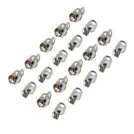 UNICRAFTALE Approximately 100 Pieces, Inner Diameter 0.1 inch (3 mm), Caulking Ball, Stainless Steel Beads, Ball Tip, Crushing Ball, Carotto, End Parts, Stainless Steel String, Knot Cover, End Beads,