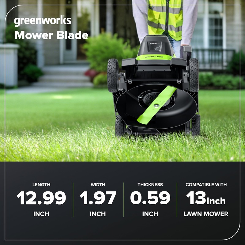Greenworks 13“ Mower Replacement Blade, Compatible with 13" Brushless Push