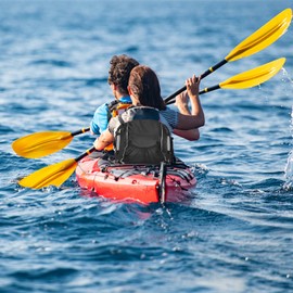 Yundxi Kayak Seat Back Storage Bag Oxford Water Resistant Kayaking Bag Storage Organizer Bag for Outdoors Kayak Chair Kayak Surfing Paddle Board (Grey)