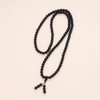 AmorWing 108 Beads Black Onyx Stone Necklace Japa Mala 8mm