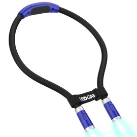 Rechargeable, Hands-free Neck Book Lamp with 4 LED Bulbs, 4 Adjustable Brightness, USB Cable Included for Reading in Bed or Car