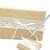 4Pcs/Set Burlap Wedding Guest Book + Pen Set +Flower Girl