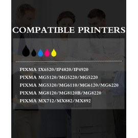 For CANON 6PK PGI225 CLI226 Ink Cartridge 225 226 PGI-225 CLI-226 for PIXMA IX6520