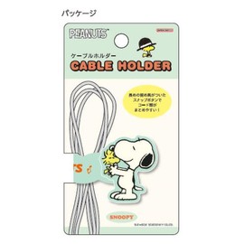 Sunstar Stationery Snoopy Cable Holder Snap Peanuts Snoopy & Woodstock S8350132