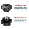 sourcing map 4pcs Star Knobs M8 Female Thread 48mm Head