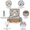 Picnic Basket for 4, Insulated Willow Picnic Baskets with Shoulder