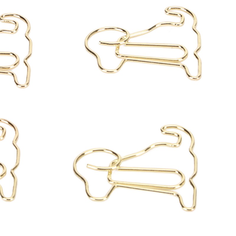 100pcs Dog Shape Paper Clips Improved Slip Resistance Rust Proof