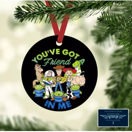 Unbranded YOU'VE GOT A FRIEND IN ME TOY STORY INSPIRED METAL ORNAMENT GIFT TAG 3.5" ROUND