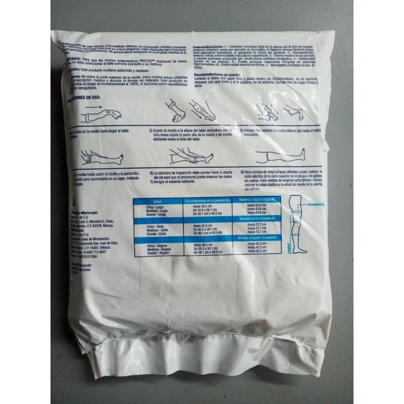 Medias Anti Embólicas Elástica De Compresión Graduada 1 Par.