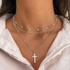 Cross Necklace Women Stocking Stuffers Layered Necklace for Women Gold