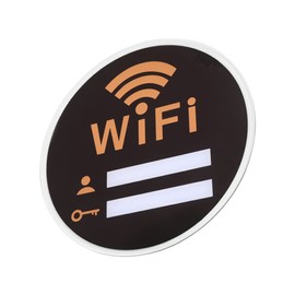 LALAFINA WiFi Sign Emblems Office Decor Black Trim Large WiFi Password Sign Hotspot Sign WiFi Board Guest Room Essentials Network Coverage Sign Wireless Board Household Acrylic