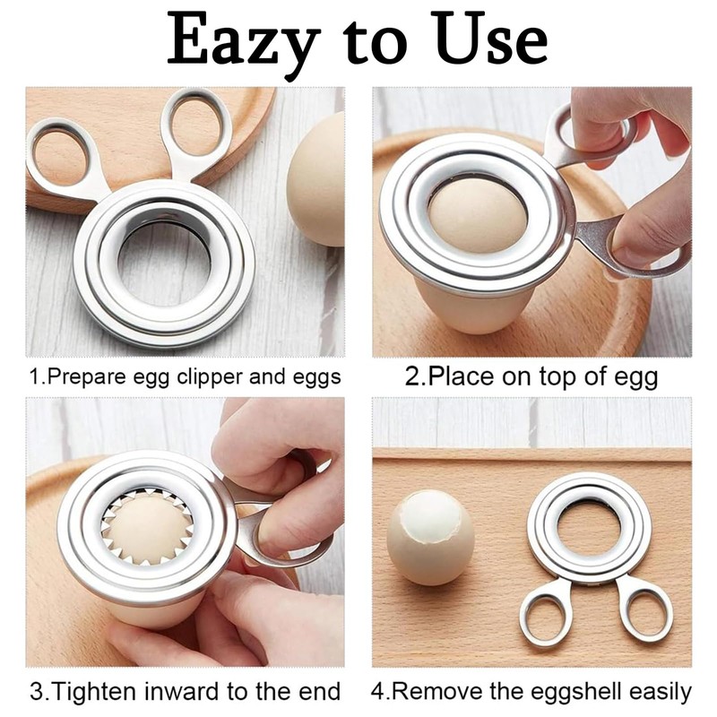 Egg Peeler, Boiled Egg Cutter, Silver Egg Cutter, Shell Remover