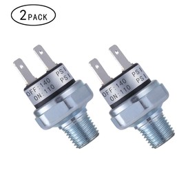 FanWayer Air Pressure Switch 1/4"-18 NPT 110-140 PSI 24V 12V DC Pressure Switch, Silver, Automatically Operating, IP54 Rated