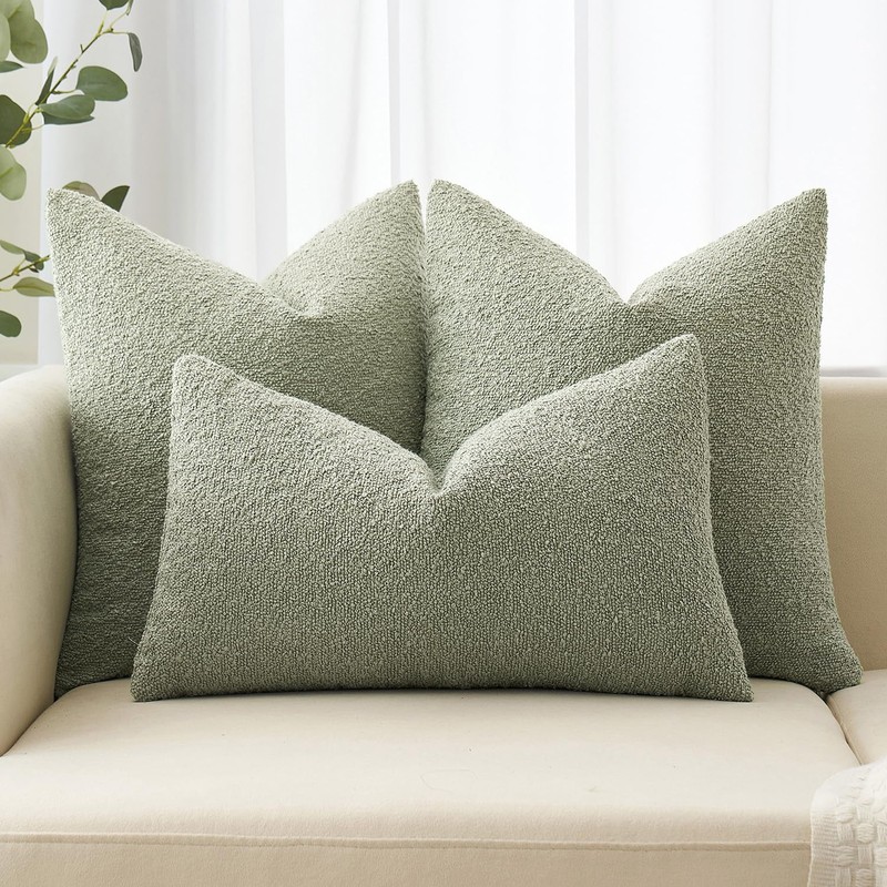 MIULEE 18x18 Inch Decorative Pillow Covers for Couch Bed Set