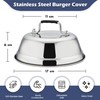 Herogo Cheese Melting Dome, 2 Pieces Stainless Steel Burger Cover