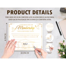 Certificate of Membership, 25 Pcs Church Recognition Certificates for New Members, Gold Foil Religious Membership Certificate, Christian Bible Scripture Favors & Supplies -05