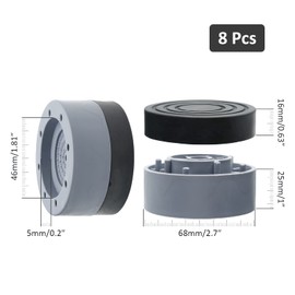 Hitefu 8PCS Shock and Noise Cancelling Washing Machine Support, Anti Vibration Pads, Washer and Dryer Anti-Vibration Pads for All Washing Machine, Circular Shape