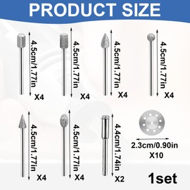 Nouiseuns Diamond Grinding Wheel Set for Dremel Diamond Cutting Wheel with 150 Grit Grinding Bits, Rotary Tool Accessories Kit for Stone, Glass, Metal, Wood, Ceramic, Carving & Polishing (36PCS)