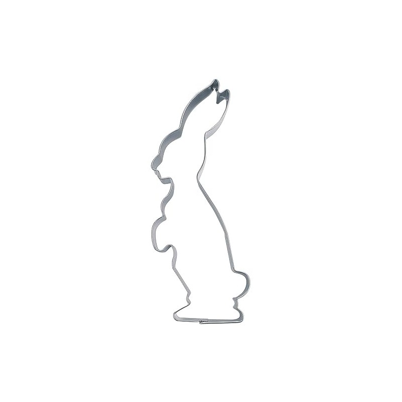Staedter Standing Rabbit Cookie Cutter, Silver, 6 cm