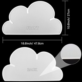 DesignSter Pet Food Mats–Dog Cat Feeding Mat Top Grade Cloud Silicone Pad Anti-Slip Waterproof Anti-Slip Bowl Placemat (White)