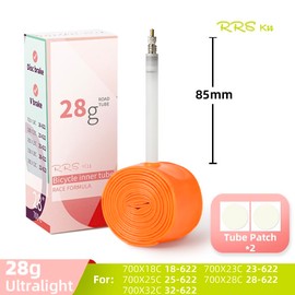 RRSKIT 4PCS Ultralight TPU Bike Inner Tube 700x 18-32c with 45/65/85mm French Valve (700c X 18-32c (85mm Valve))