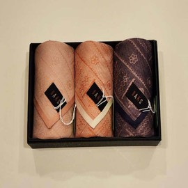 Daks 대구백화점 닥스남녀3매 수빈사 손수건 세트(DT303번) Daegu Department Store Daks Unisex 3-Piece Subinsa Handkerchief Set (Model DT303)