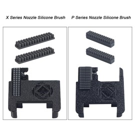 3D Printer Accessories for BambuLab P/X Series Nozzle Brush Replacement Kit - 3Pcs Nozzle Silicone Brush Consumables Cleaning Tool for 3D Printer Hotbed (P1P/P1S)