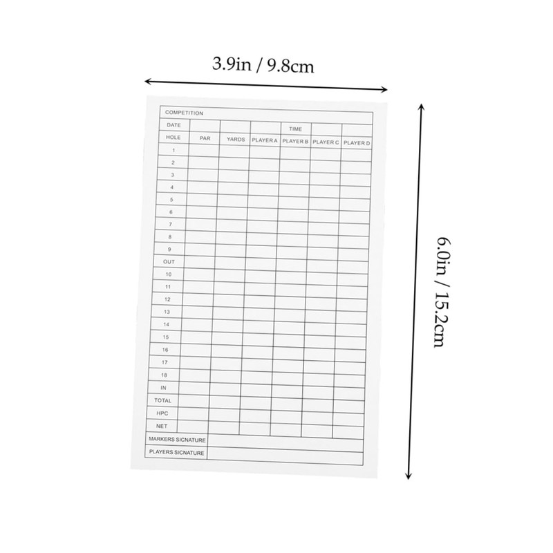 Outanaya 15pcs Golf Scorecard Golf Score Scorecards Organizer Club Range