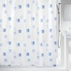 Spirella Milano Ciel Pearl Effect Textile Polyester Shower Curtain, 120