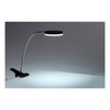 PureOptics LED Clamp On Desk Lamp with Metal Gooseneck