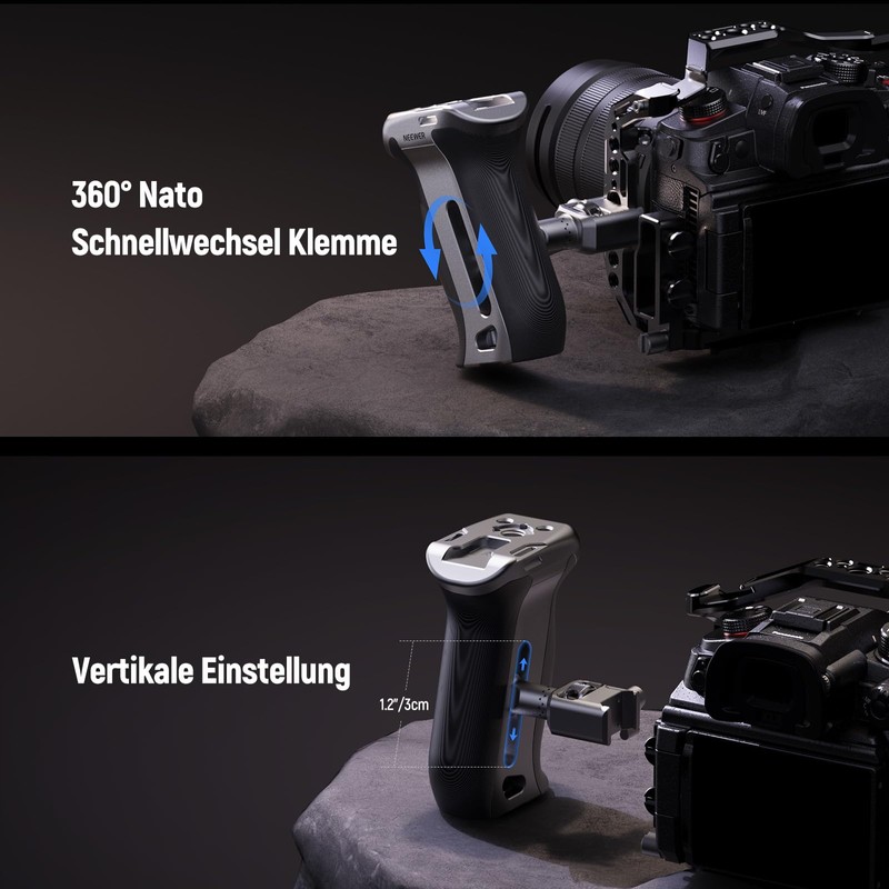 NEEWER NATO Side Grip with Quick Change Ergonomic Side Camera