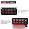 FXC 12V 24V DC 4 Gang Rocker Switch Aluminum Panel