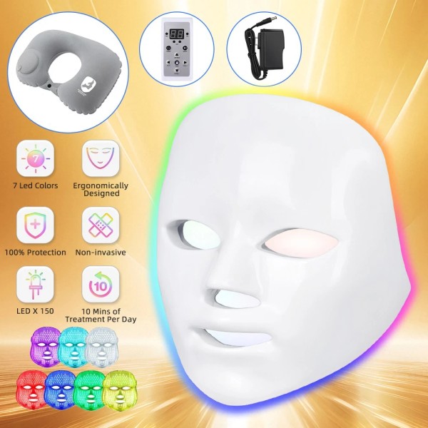 SOFIA 7 Color LED Photon Red Light Therapy Face Mask