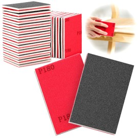 TXXATX 27 Pieces Sanding Sponge 180 Grits Sponge Sanding Pads Flexible Pads Washable and Reusable Wet and Dry Blocks Sandpapers for Drywall Wood Furniture Metal Polishing Painting Auto Repair