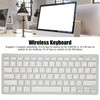 Wireless Keyboard Mini 78 Keys Ultra Thin Portable White Computer