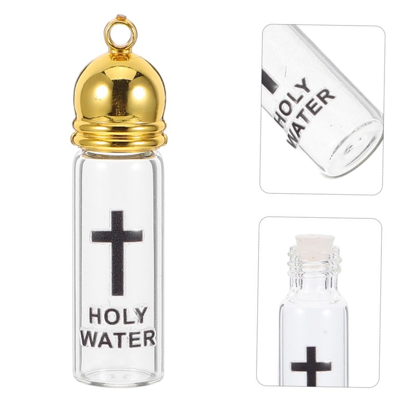 ULTECHNOVO Holy Water Bottle with Cross Design for Baptism for