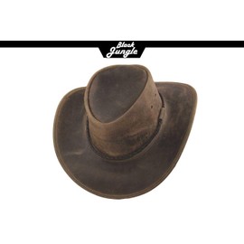 Black Jungle Kimbolton Leather Western Hat Australia Cowboy Hat, charcoal