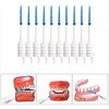 400PCS Interdental Brushes Double-ended Silicone Toothpick Dual-ended Dental Floss Pick