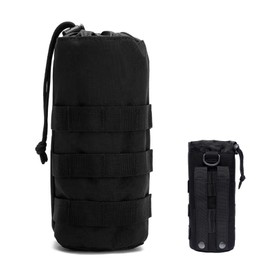 SensaBliss Water Bottle Pouch Water Bottle Pouch Adjustable Water Bottle Holder Molle System for Outdoor Bicycle Bike Climbing Camping Exploration Handy Pouch Black