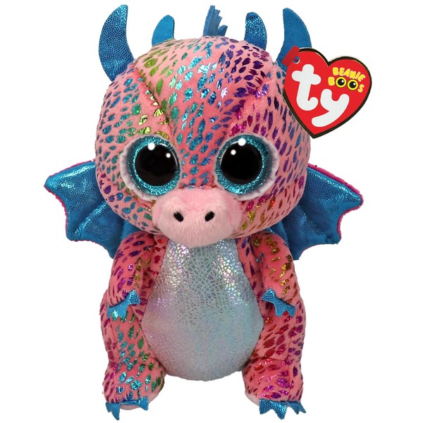 TY Flint Dragon Beanie Boo Regular - Squishy Beanie Baby