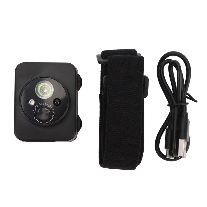 Head Mounted Action Camera, 1080P LED Headlamp, Night Light, Elastic
