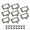uxcell Label Holder Pull Handles, Vintage Zinc Alloy Label Frame