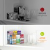 AIEVE Magnetic Drink Packet Organizer, 2-Tier Fridge Organizer Cabinet Door
